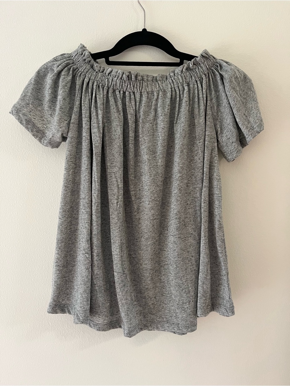 SASS Heather Gray Off-Shoulder Tunic Top